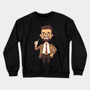 teacher illustrator design Crewneck Sweatshirt